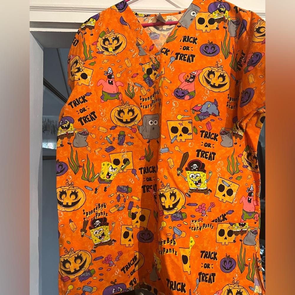 Sponge bob scrub top